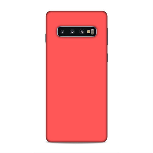 Coral Red Plain Samsung Galaxy S10 Phone Cover